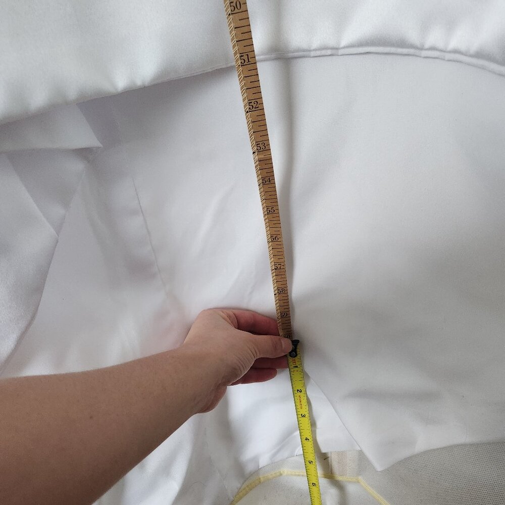 Elegant Satin Mermaid Wedding Dress With Detachable Bow and Train - Picture 8 of 15